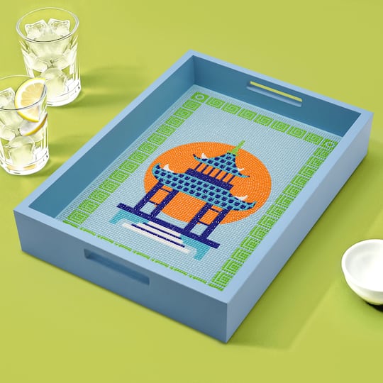Jonathan Adler x Michaels 10" x 14" Pagoda Diamond Art Tray Kit